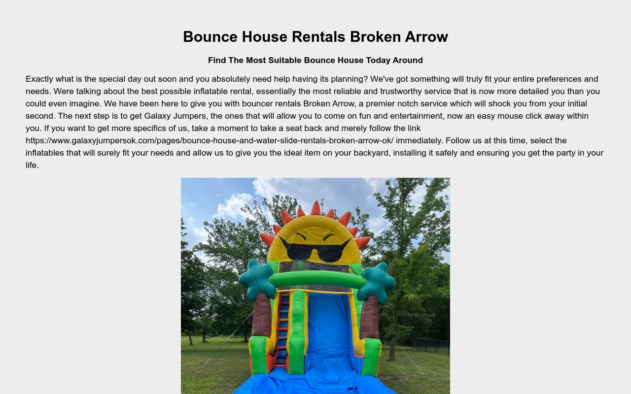 Bounce House Rentals Broken Arrow